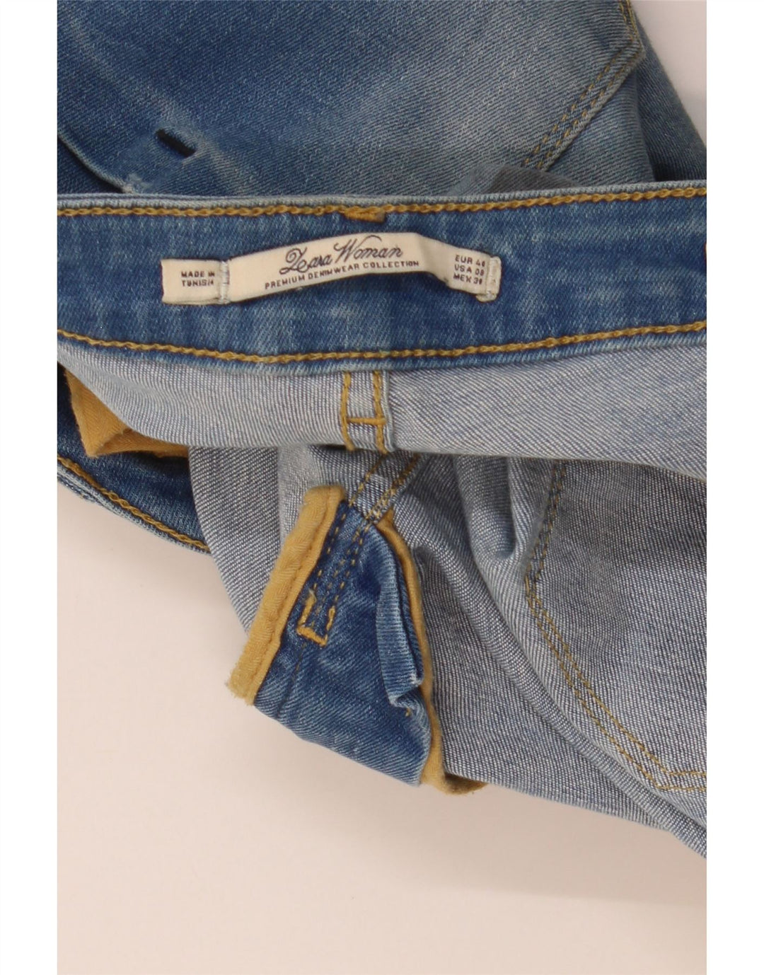 ZARA Damen Slim Jeans EU 40 Mittel W30 L30 Blau