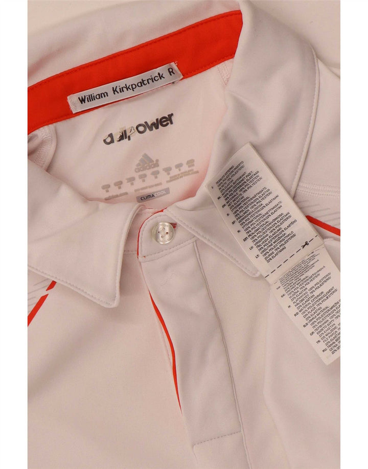 Adidas Herren Climacool Poloshirt Mittelweißes Colourblock-Polyester