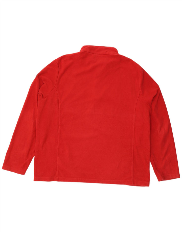 TOG 24 Herren-Fleecepullover mit Reißverschluss am Hals, 2XL, rotes Polyester