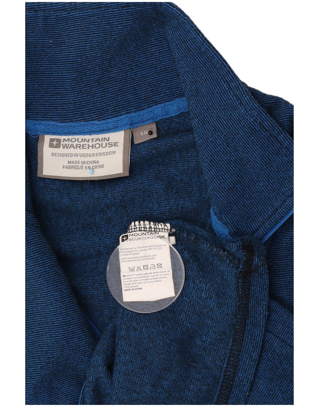 Mountain Warehouse Herren-Pullover-Trainingsanzugoberteil, groß, blau, Nadelstreifen