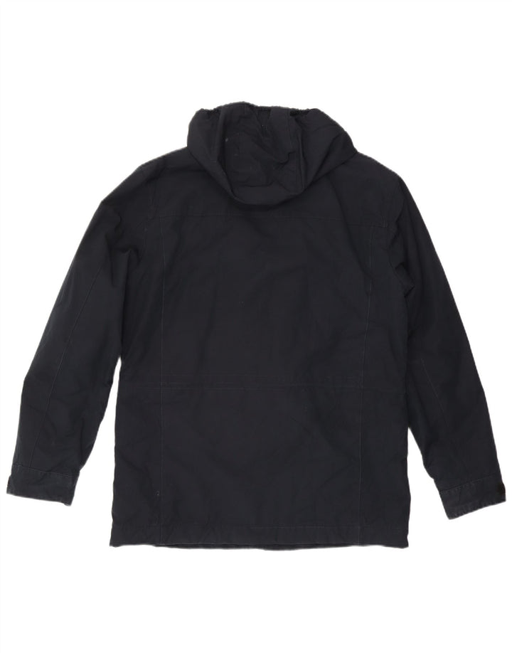 Marks & Spencer Herren-Utility-Jacke mit Kapuze, UK 38, mittelmarineblaue Baumwolle