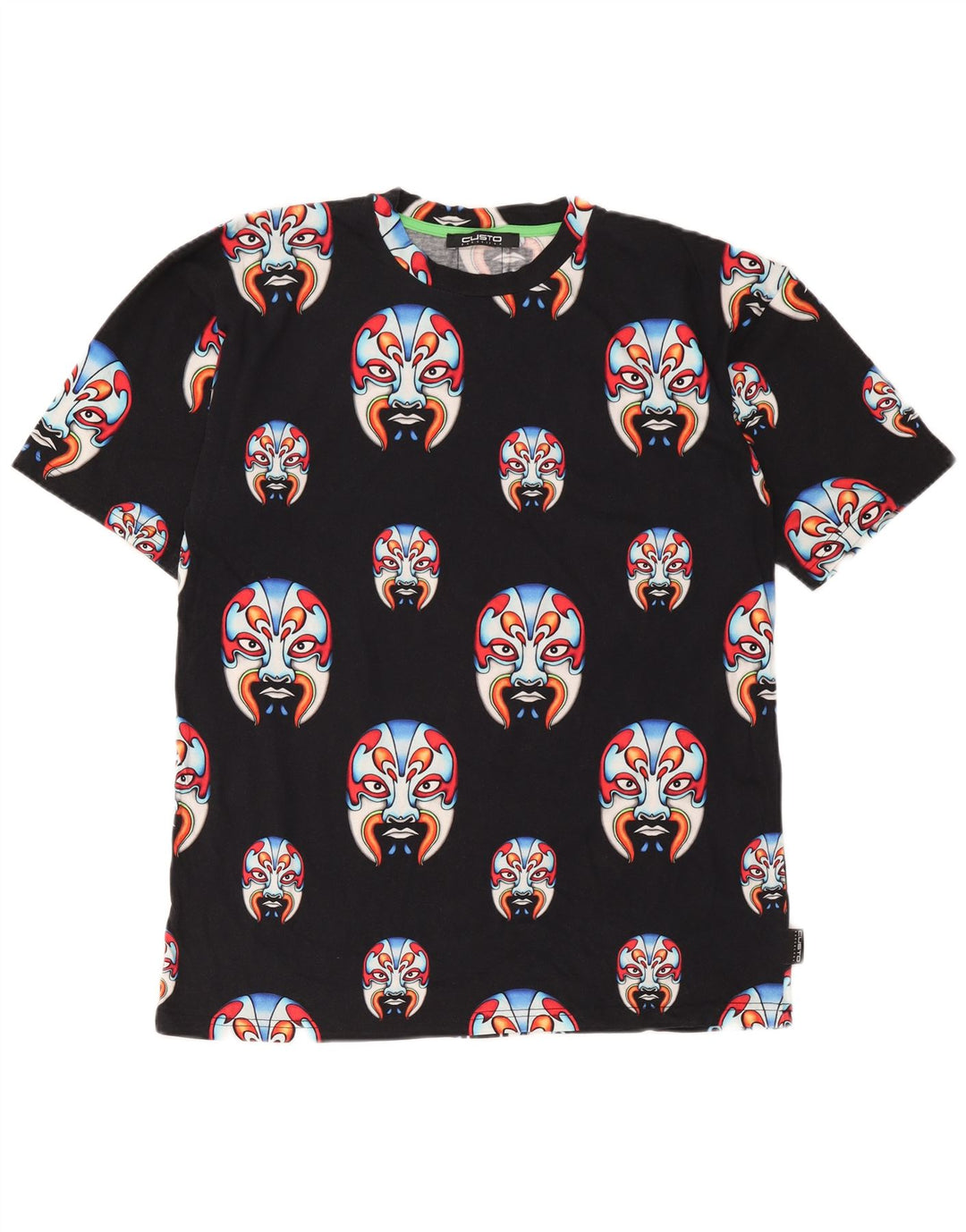Custo Barcelona Herren-T-Shirt mit Grafik, Mittelschwarz, Baumwolle