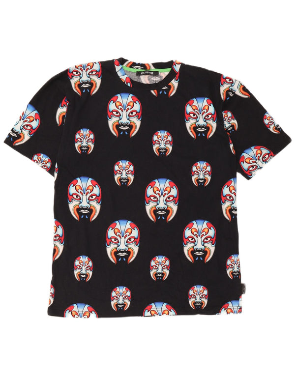 Custo Barcelona Herren-T-Shirt mit Grafik, Mittelschwarz, Baumwolle