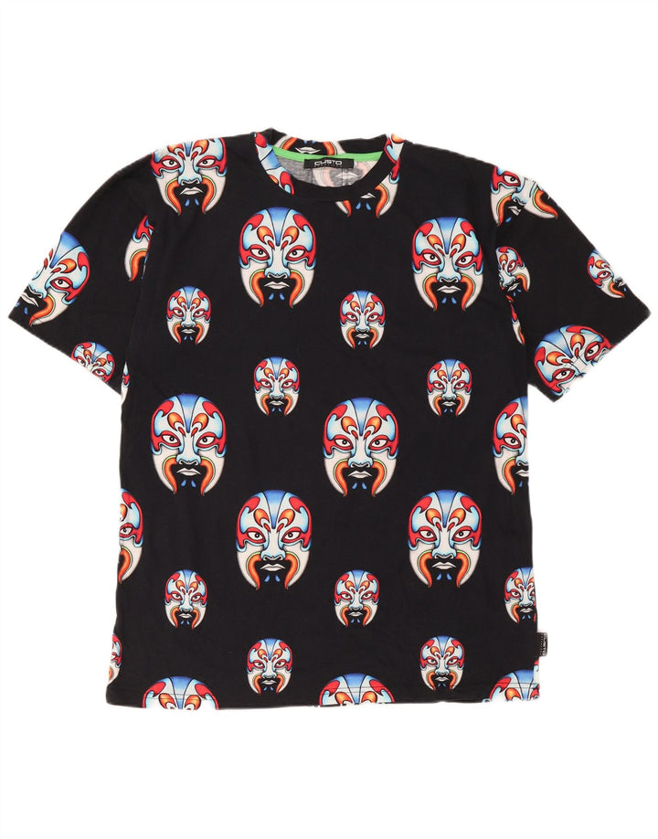 Custo Barcelona Herren-T-Shirt mit Grafik, Mittelschwarz, Baumwolle