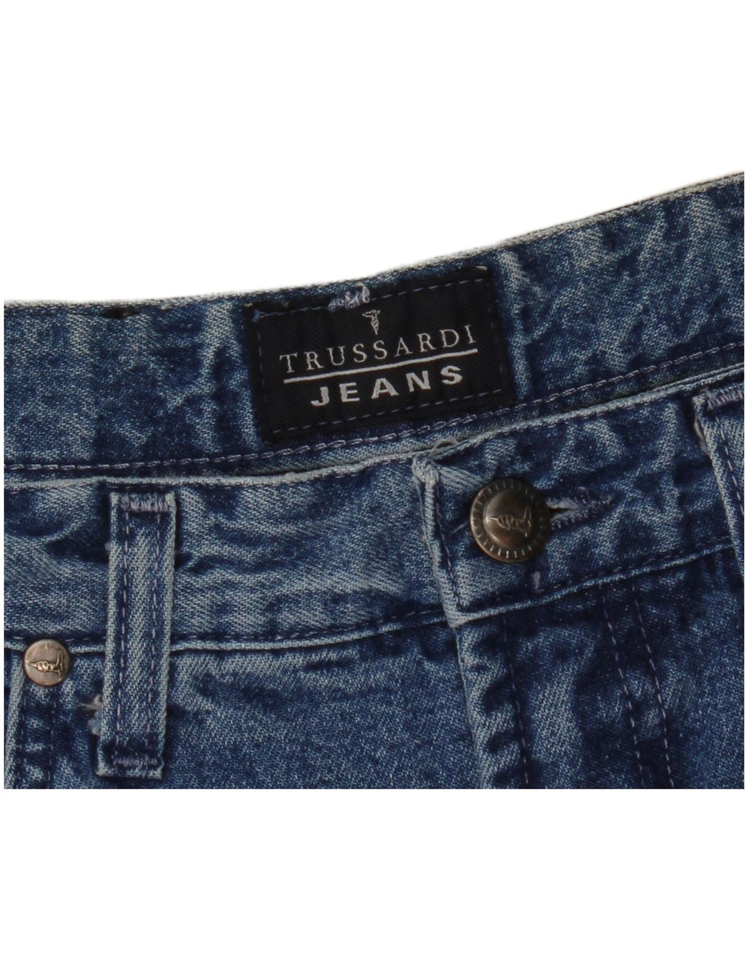 Trussardi Damen Tapered Jeans W30 L29 Blau
