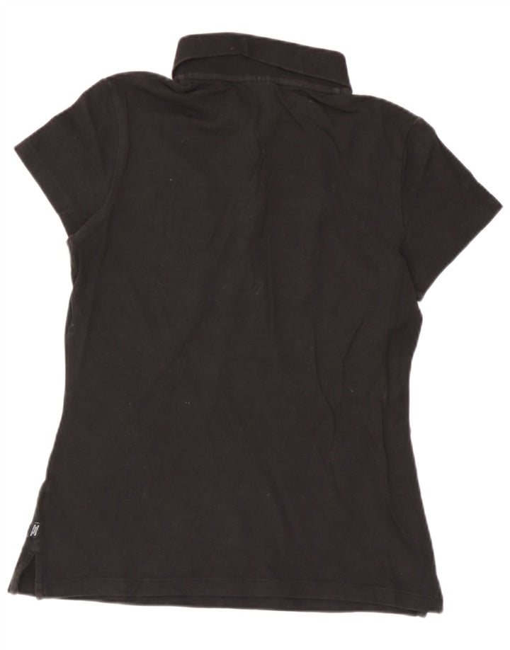Puma Damen Poloshirt UK 8 Small Schwarz Baumwolle