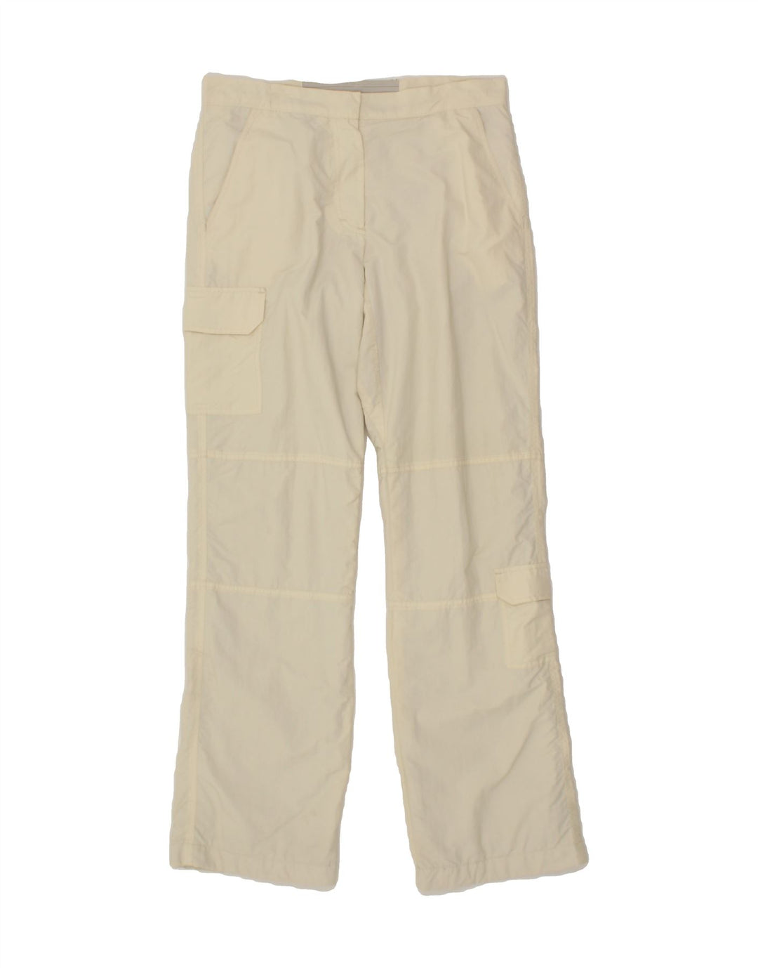 THINK PINK Womens Straight Cargo Trousers W32 L32 Off White Nylon Vintage Think Pink and Second-Hand Think Pink from Messina Hembry 