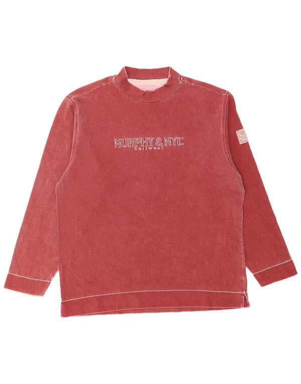 Murphy & Nye Herren-Sweatshirt mit Grafik „Sailmakers“, Größe L, aus roter Baumwolle
