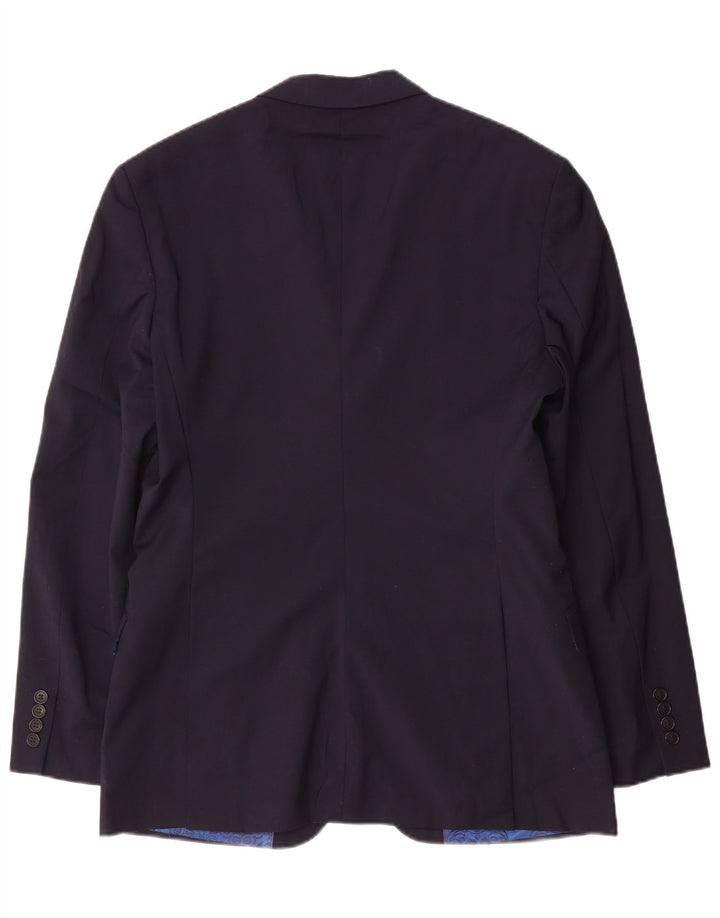 Ted Baker Herren-Blazer mit 2 Knöpfen, US 40, große marineblaue Wolle