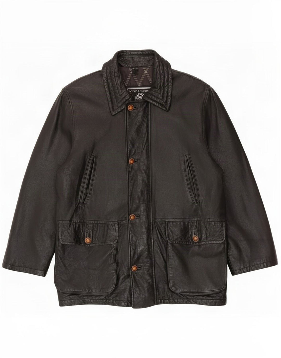 Salvatore Lepore Herren Ledermantel IT 52 XL Schwarz