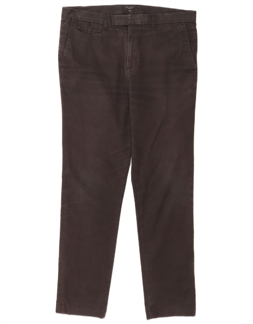 Ted Baker Herren Slim Fit Chinohose W34 L31 Graue Baumwolle