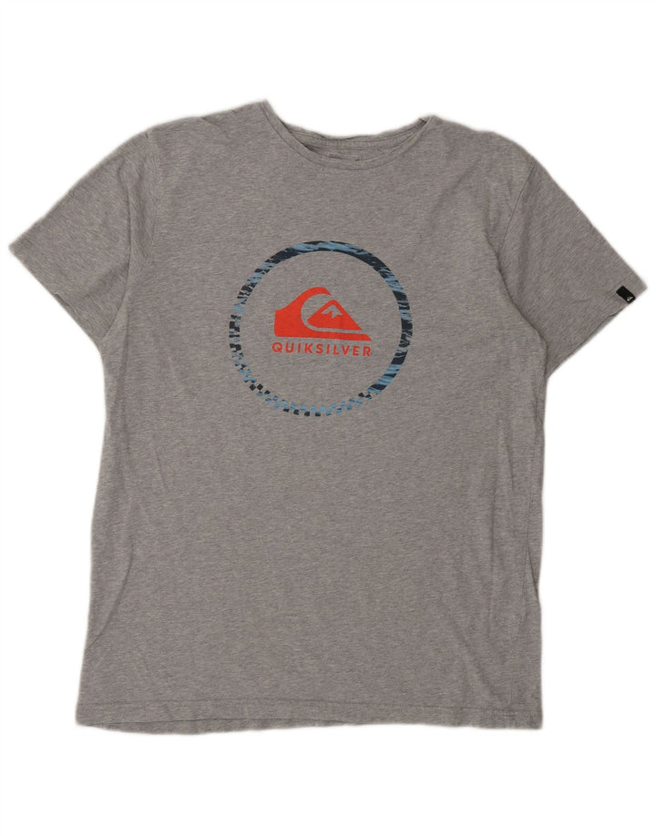 Quiksilver Herren-T-Shirt mit Grafik, Größe L, Grau