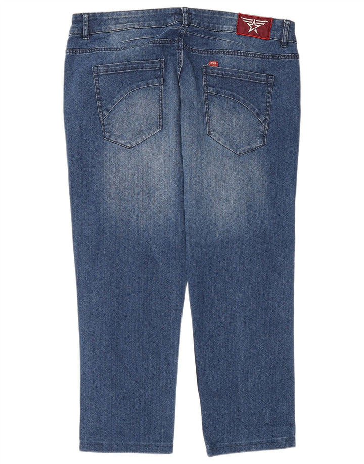 Avirex Herren-Crop-Jeans W40 L27 Blaue Baumwolle