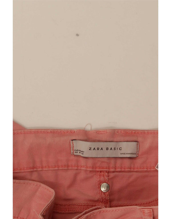 Zara Damen Skinny Jeans EU 42 Large W32 L32 Rosa Baumwolle