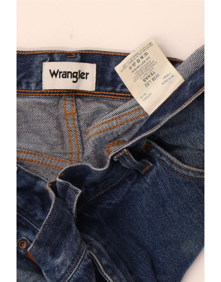 Wrangler Herren Texas Straight Jeans W38 L32 Blaue Baumwolle