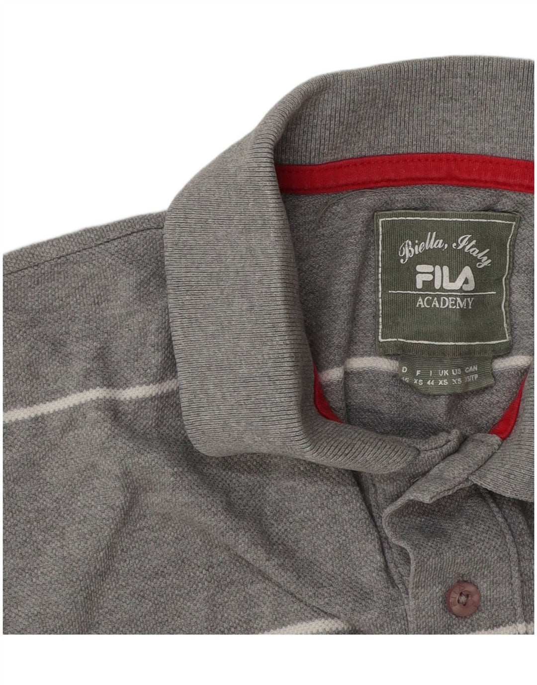 Fila Herren Poloshirt XS Grau gestreift