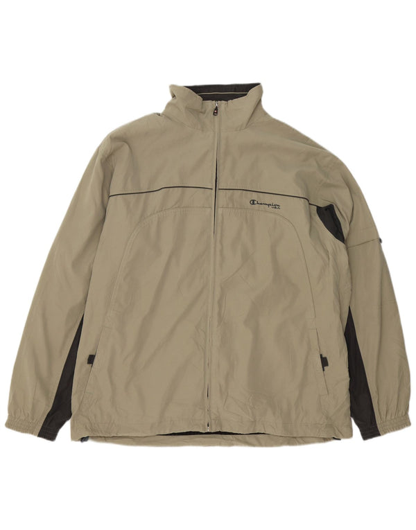 Champion Herren Regenjacke UK 44 2XL Khaki Colourblock Polyester
