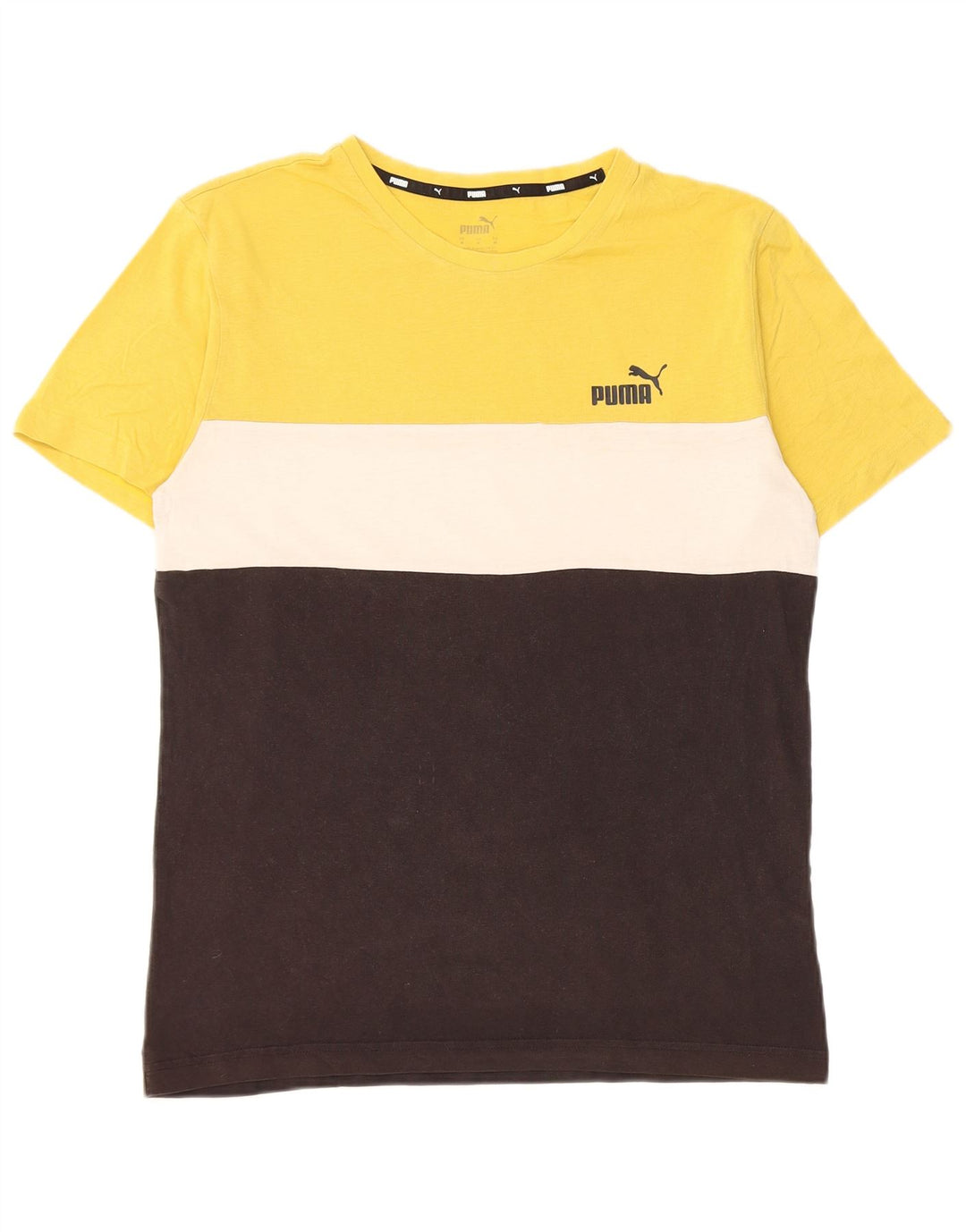 Puma Herren T-Shirt Top Medium Mehrfarbig Colourblock Baumwolle