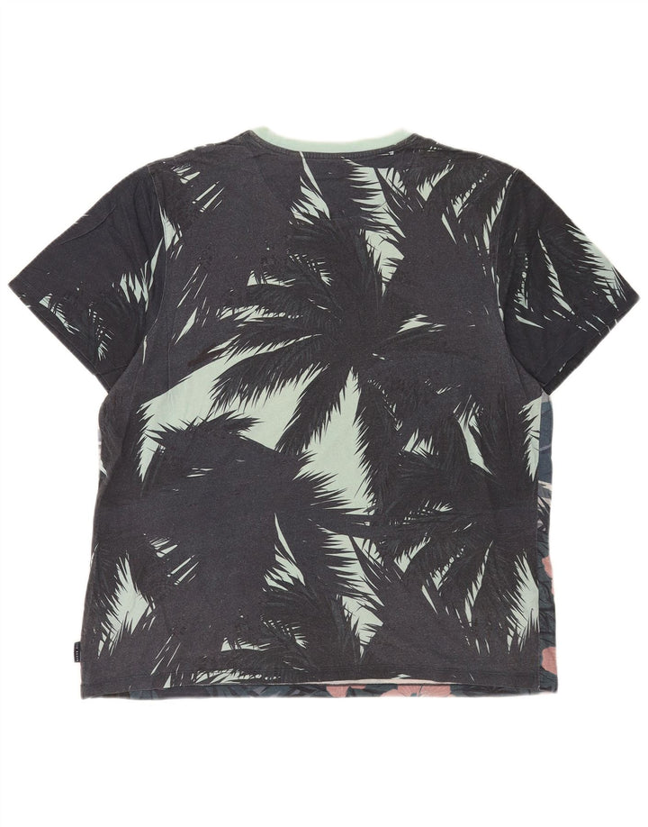 Ted Baker Herren-T-Shirt mit hawaiianischer Grafik, groß, aus mehrfarbiger Baumwolle