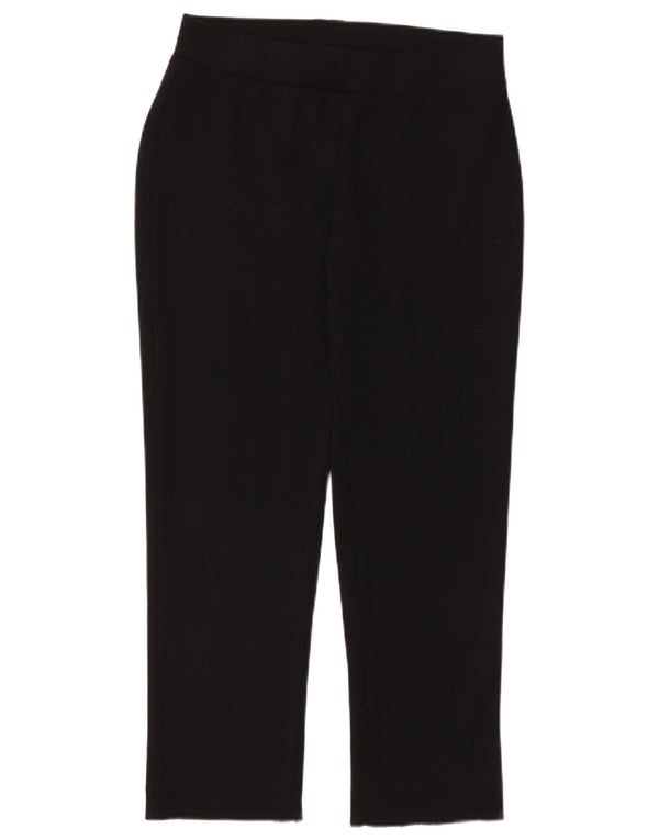 Marks & Spencer Damen Gerade Freizeithose UK 12 Medium W30 L27 Schwarz
