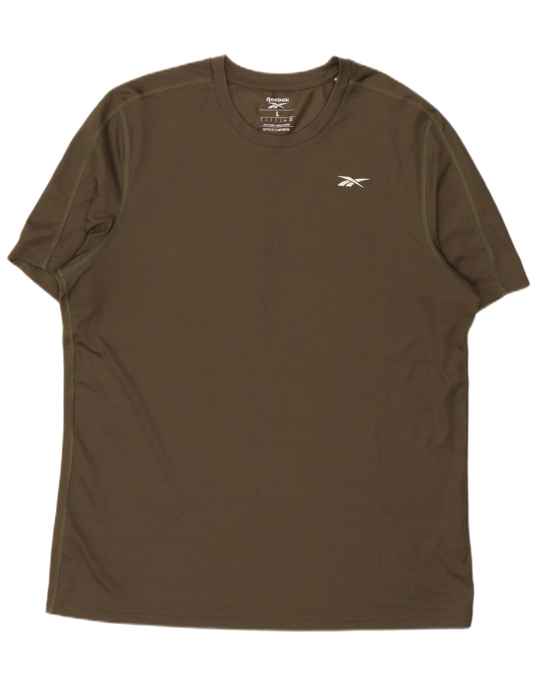Reebok Herren T-Shirt Top Large Khaki Polyester