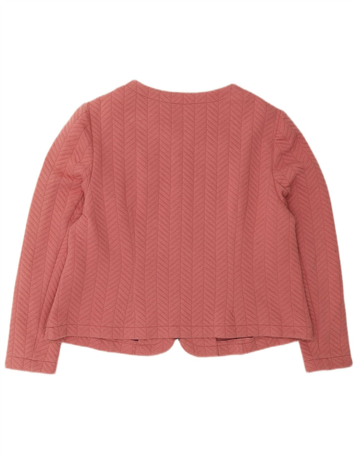Marks & Spencer Damen-Blazer mit durchgehendem Reißverschluss, UK 20 2XL, rosa, Polyester