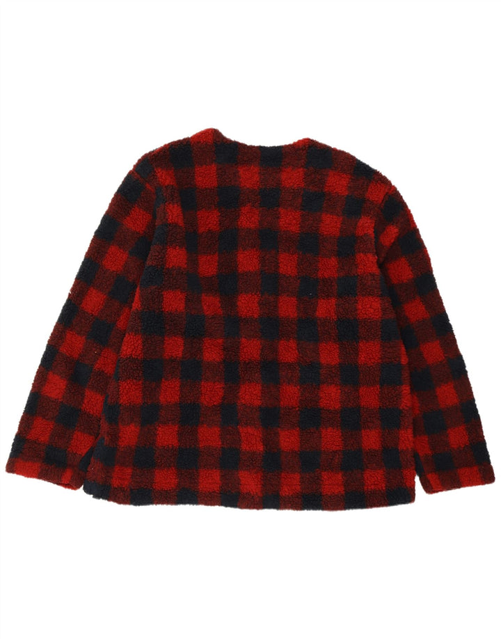 LEE Damen-Fleecejacke in Übergröße, UK 18, XL, rot kariert, Polyester