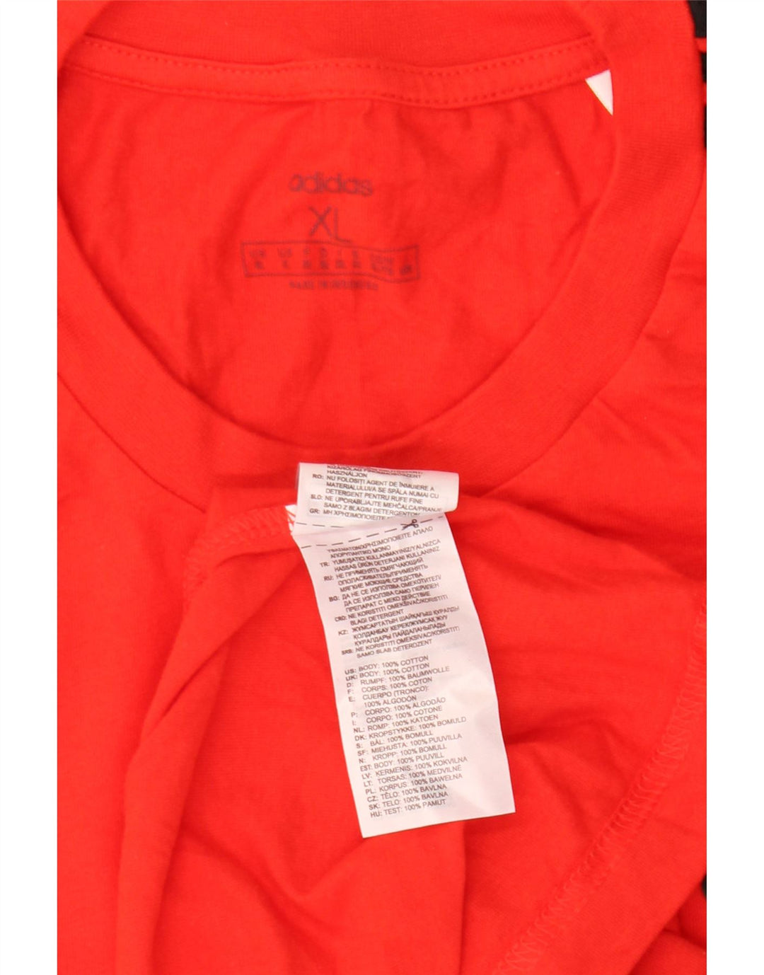 Adidas Herren T-Shirt Top XL Rot Baumwolle