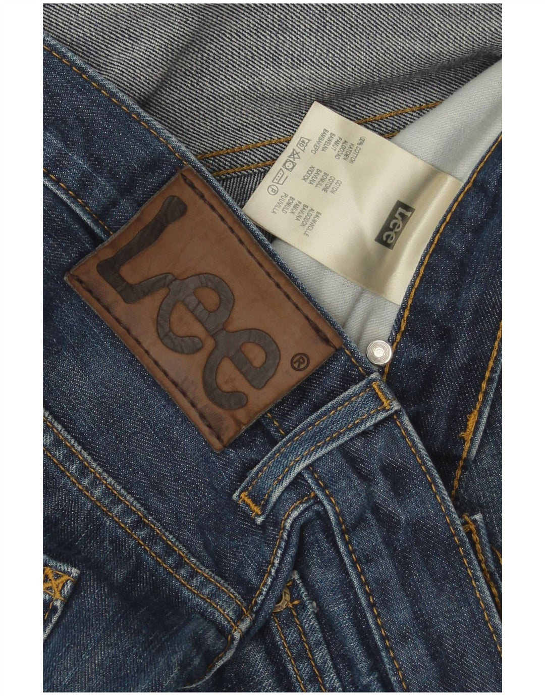 Lee Herren Zed Straight Jeans W34 L34 Blaue Baumwolle