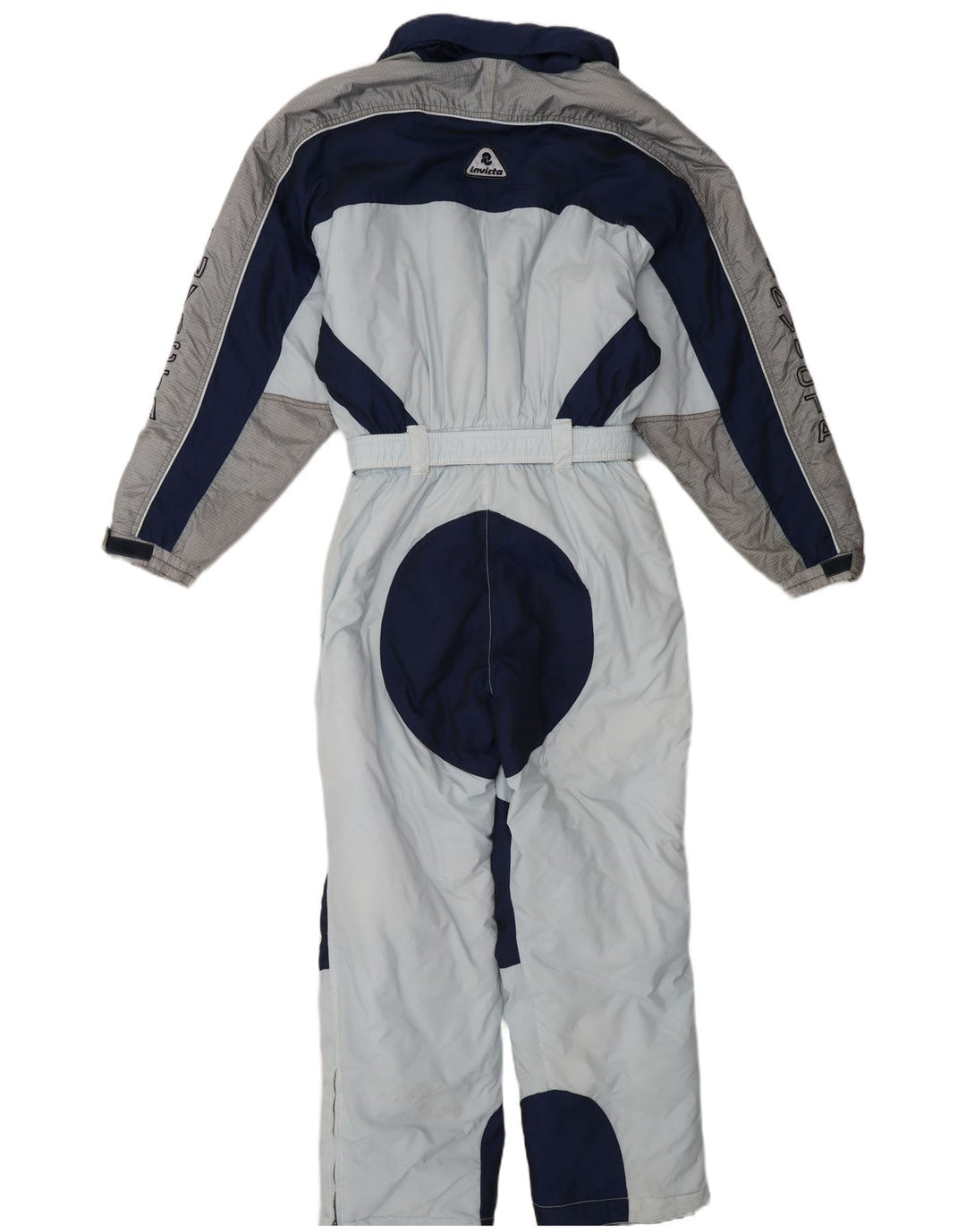 Invicta Jungen-Skioverall mit Kapuze, 13–14 Jahre, blaues Colourblock-Polyamid