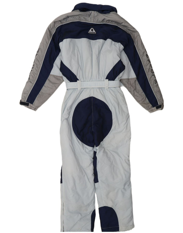 Invicta Jungen-Skioverall mit Kapuze, 13–14 Jahre, blaues Colourblock-Polyamid