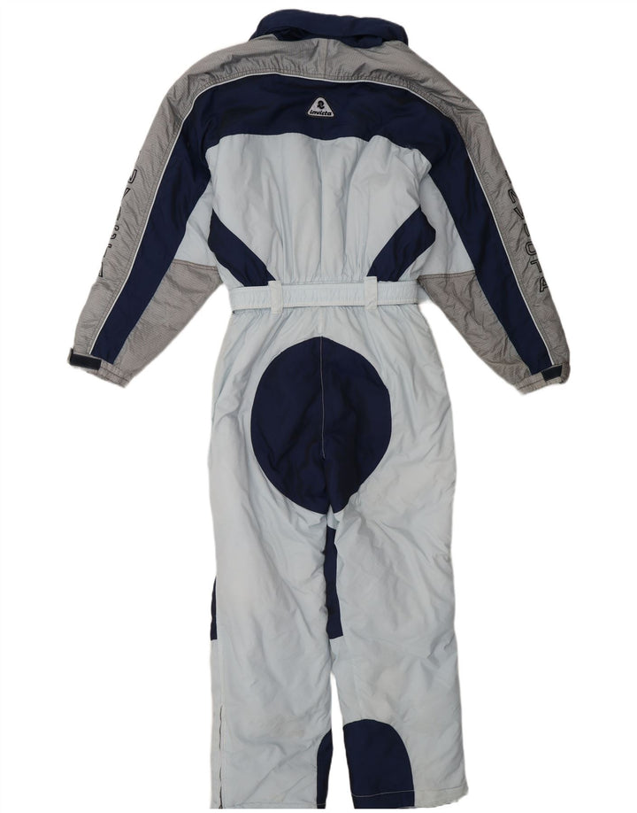 Invicta Jungen-Skioverall mit Kapuze, 13–14 Jahre, blaues Colourblock-Polyamid