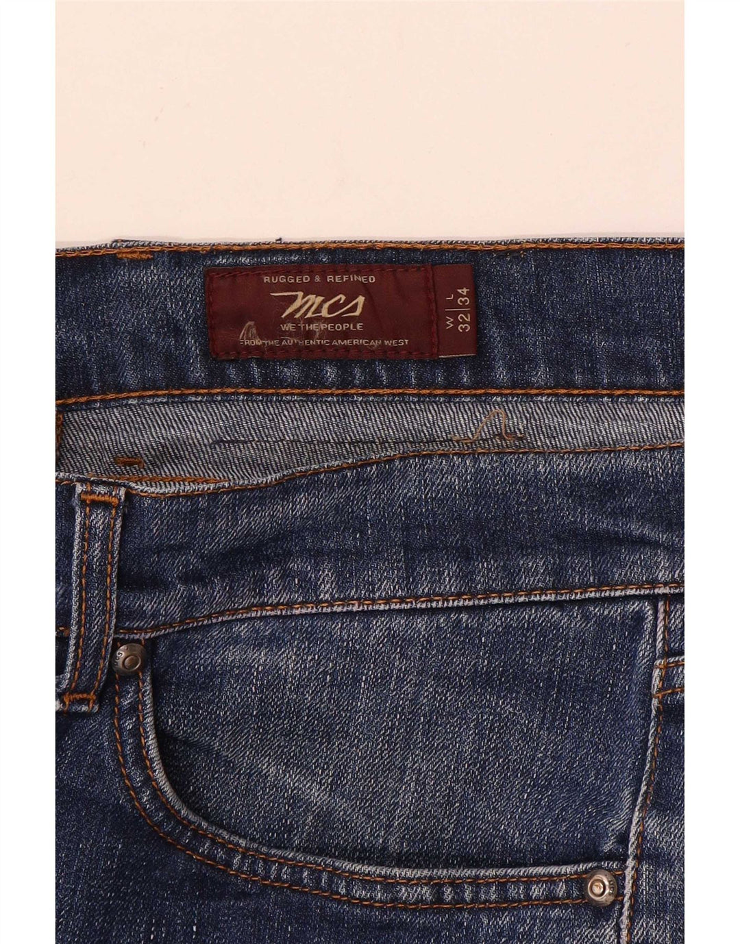 Marlboro Classics Herren Straight Jeans W32 L32 Blau