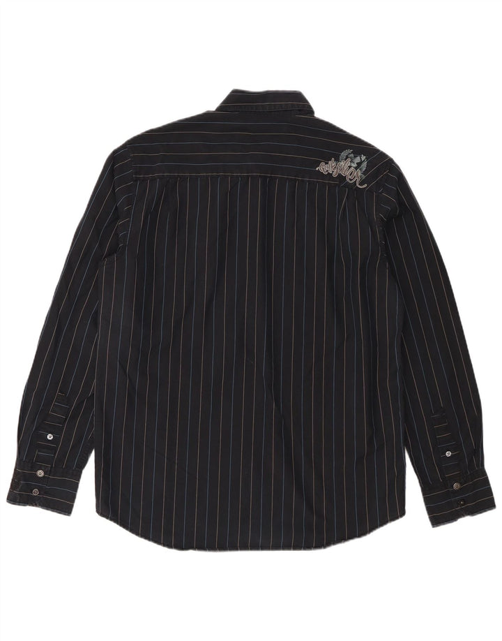 Quiksilver Herren-Hemd, klein, marineblau, gestreift, Baumwolle