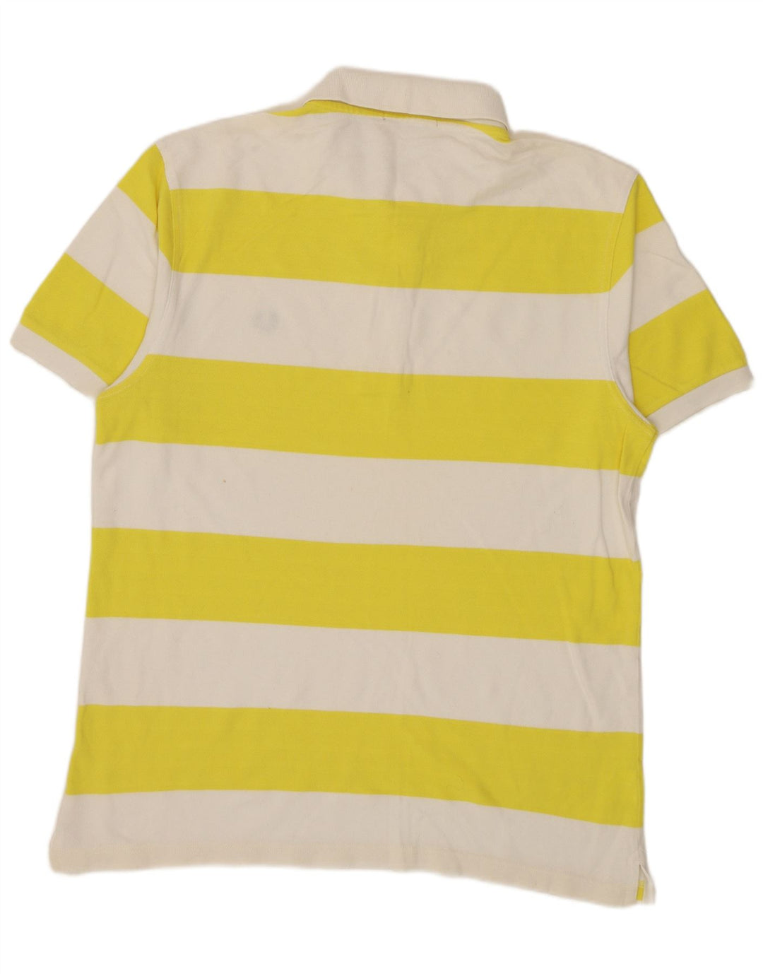 Fred Perry Herren-Poloshirt, groß, gelb gestreift, Baumwolle