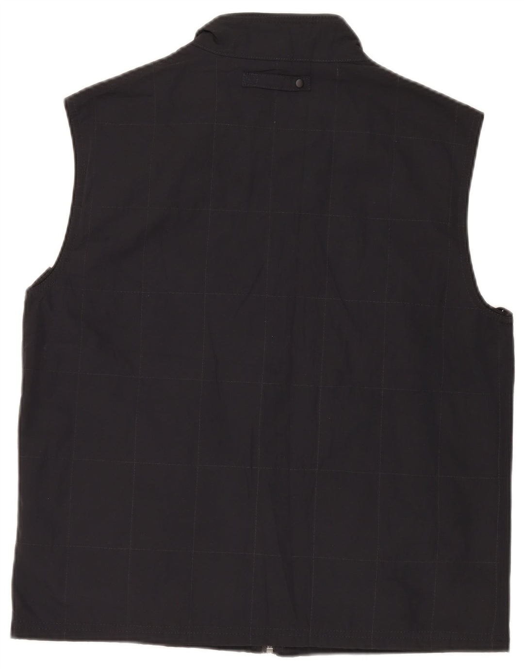 Massimo Dutti Herrenweste UK 42 XL Schwarz kariertes Polyester