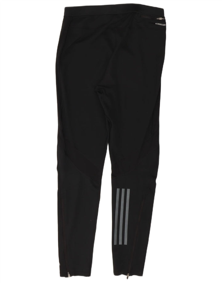 Adidas Damen Aeroready Leggings UK 14 Large Schwarz Polyester