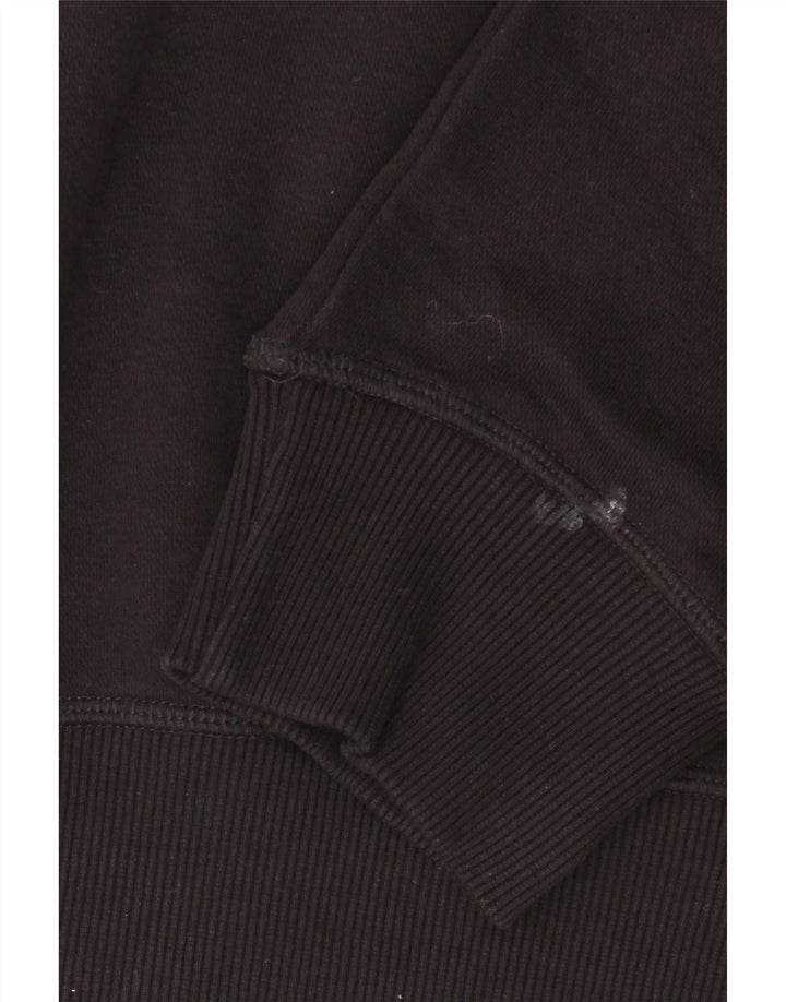 French Connection Herren-Sweatshirt-Pullover, groß, aus schwarzer Baumwolle