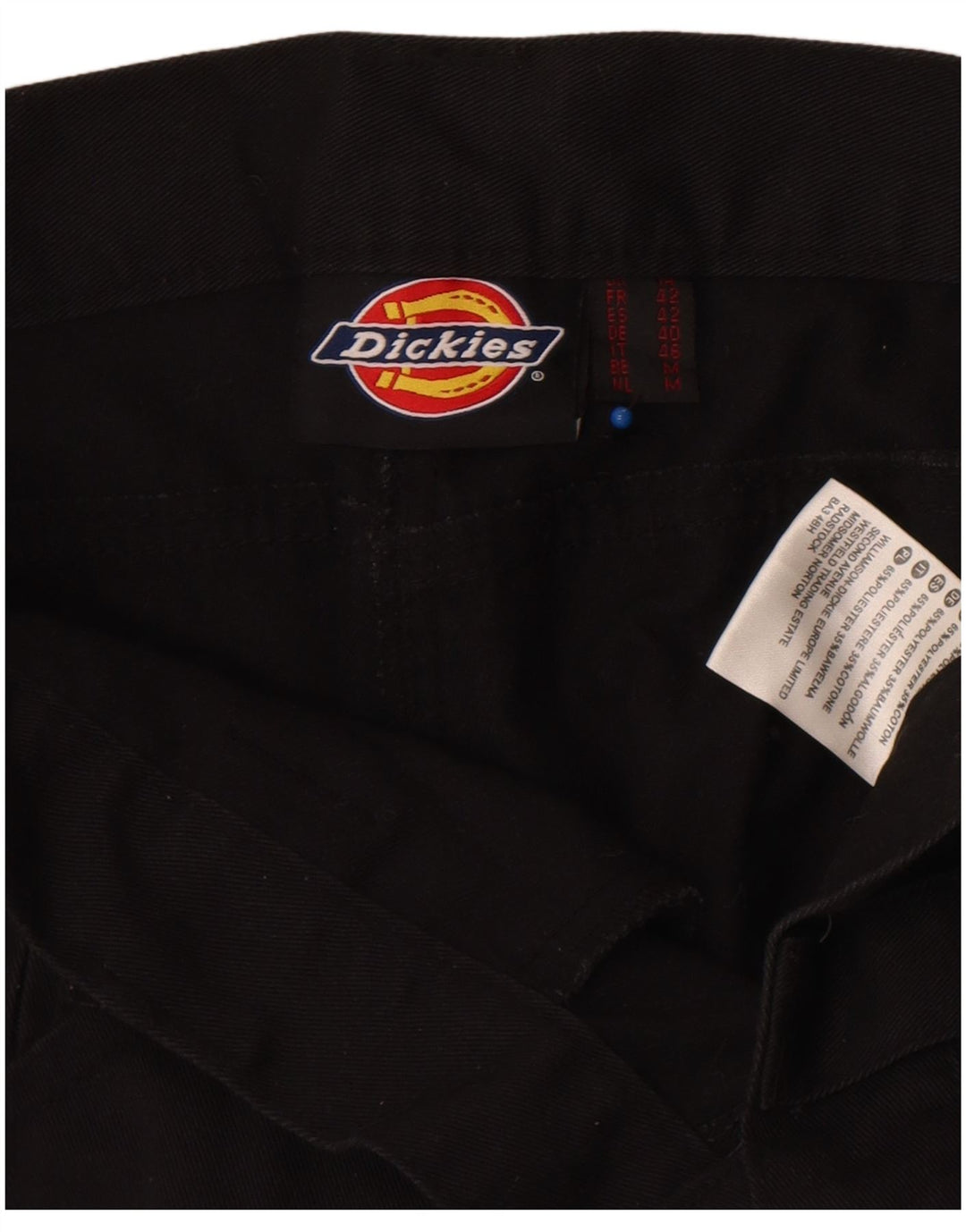 Dickies Damen gerade Cargohose UK 14 Large W32 L30 Schwarz Polyester