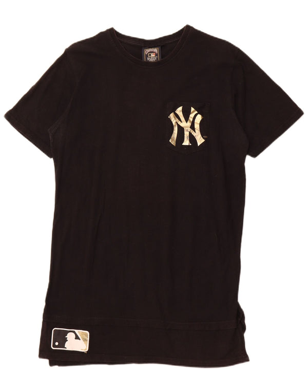 MAJESTIC Damen New York Yankees Grafik-Tunika-Oberteil UK 16 Large Schwarz