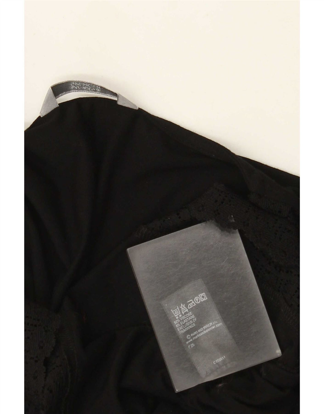 Marks & Spencer Damen-Hemdbluse mit 3/4-Ärmeln, UK 14, Mittelschwarz, Viskose