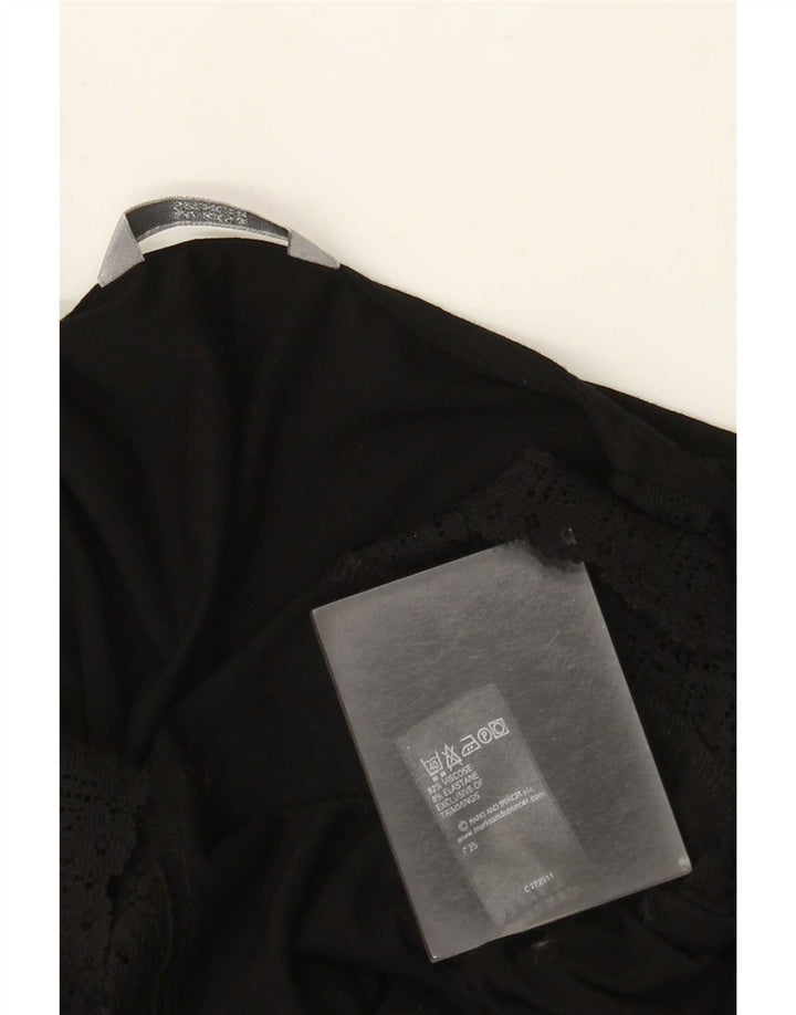 Marks & Spencer Damen-Hemdbluse mit 3/4-Ärmeln, UK 14, Mittelschwarz, Viskose