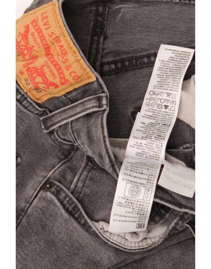 Levi's Herren 512 Slim Tapered Jeans W32 L32 Graue Baumwolle