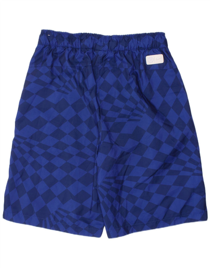 NIKE Grafik-Sportshorts für Jungen, 13–14 Jahre, XL, blau, geometrisch, Polyester