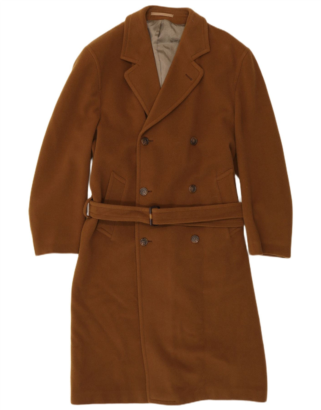 VINTAGE Zweireihiger Herrenmantel UK 38 Mittelbraun