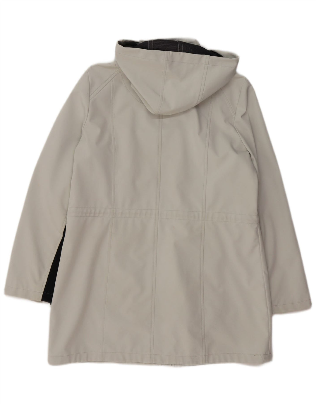 CALVIN KLEIN Damen-Windbreaker-Mantel mit Kapuze, UK 16, Größe L, grau, Polyester