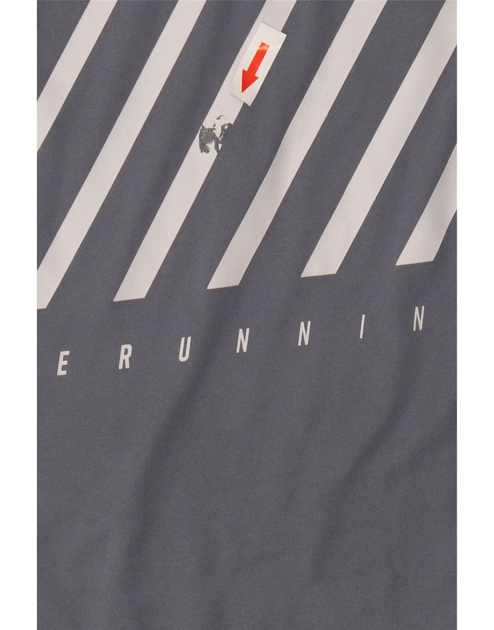 Nike Herren Dri Fit Graphic T-Shirt Top XL grau gestreift aus Polyester