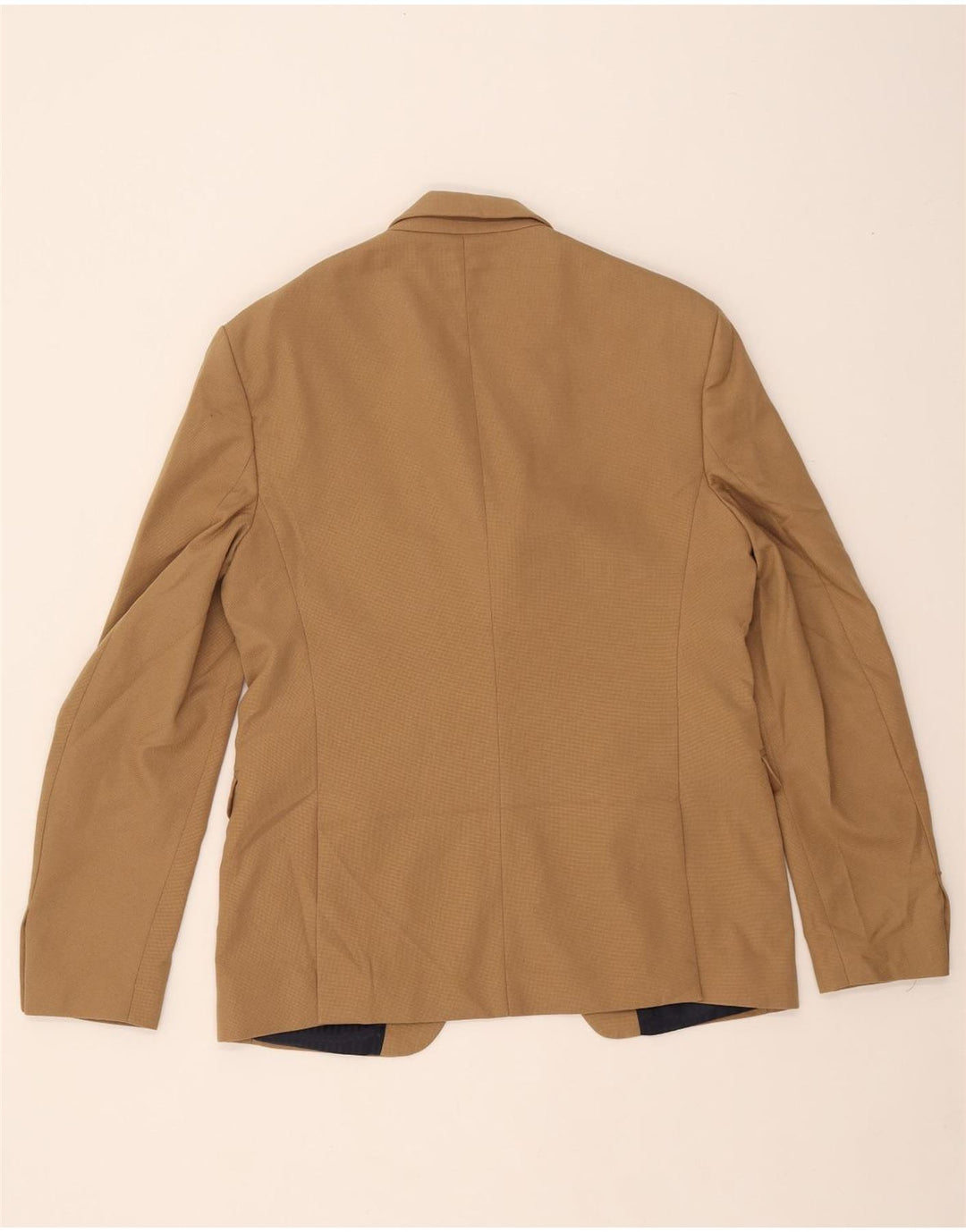 ZARA Mens Comfort Fit 1 Button Blazer Jacket EU 50 Medium Beige Polyester Vintage Zara and Second-Hand Zara from Messina Hembry 
