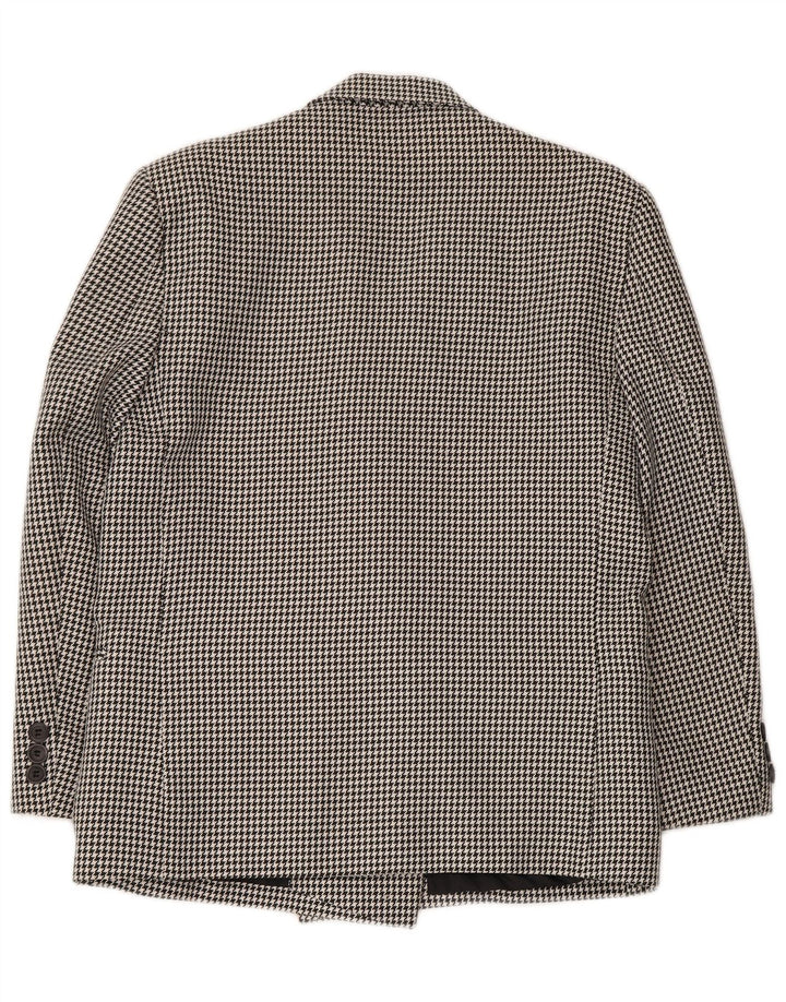 CLASSIC Zweireihiger Damen-Blazer, Gr. 44, Schwarz, Hahnentrittmuster