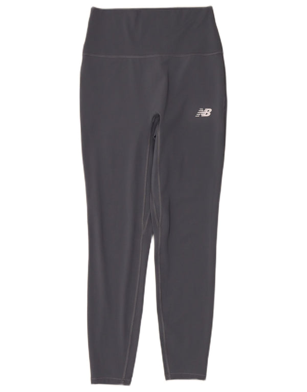 New Balance Damen Leggings UK 14 Mittelgraues Polyester